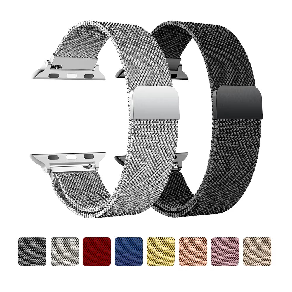 Mesh Coil Strip - Milanese horlogeband, compatibel met Apple Watch